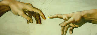 God & Adam hands